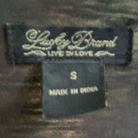 💛 Lucky brand navy blue side embroidered tank top - Picture 11 of 14